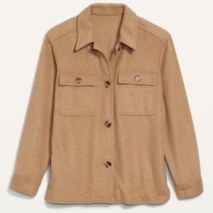 Soft-brushed utility shacket